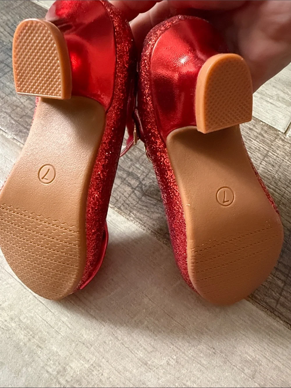 Girls Sparkle ruby Red Mary Jane Shoes with Bow